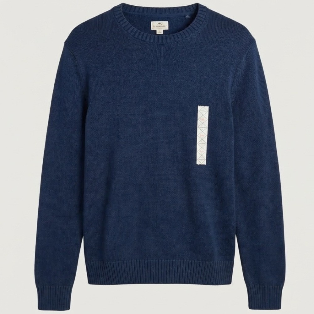 St. John's Bay Sweater Mens XXL Navy Blue Cotton Crewneck Classic NEW NWT
